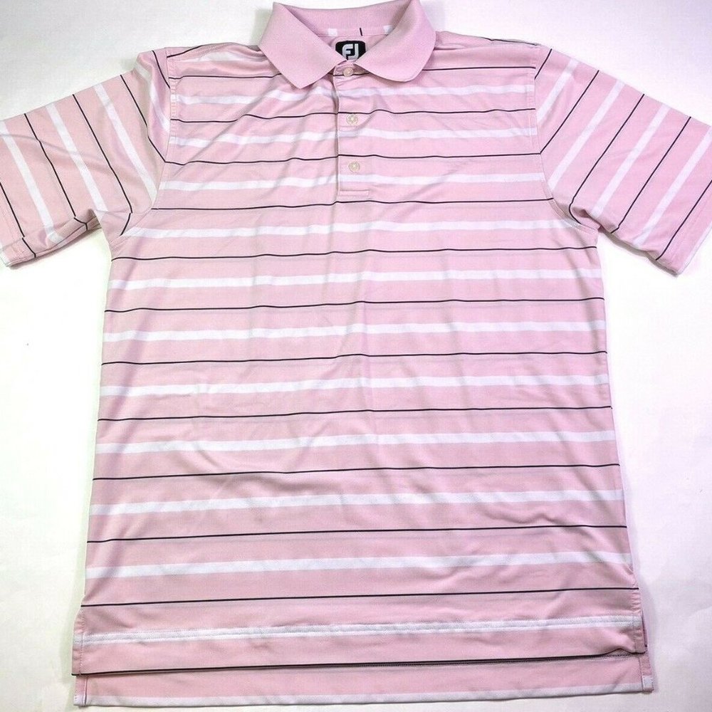 Footjoy FJ SS Striped Golf Polo Light Weight MED